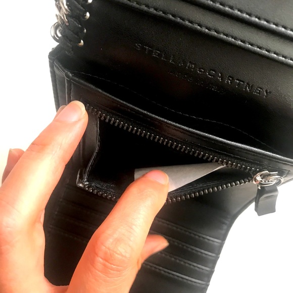 Rare Stella McCartney Metallic Silver & Gold Python Falabella Small Flap Wallet✨ - Picture 8 of 11